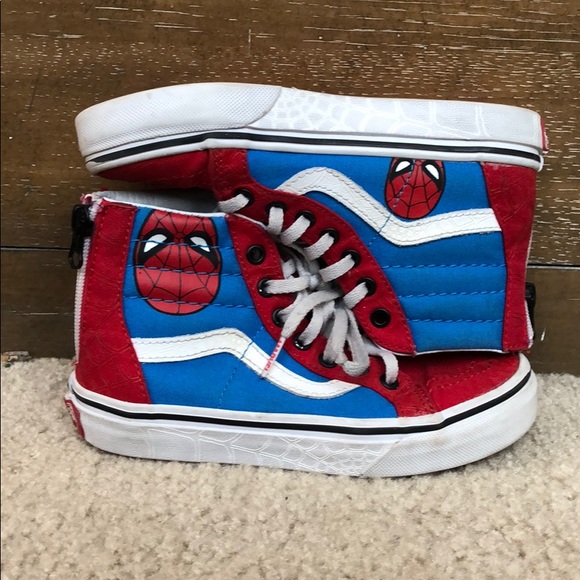 spiderman vans high tops